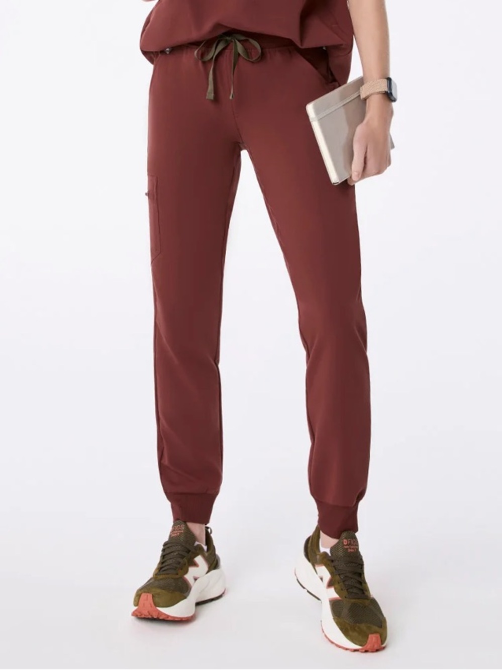 Figs Livingston High-Rise Straight-Leg Scrub Pant Walnut Women's Medium